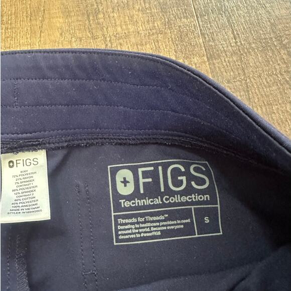Figs Zamora Navy Joggers Scrub Pants Size Small - Picture 4 of 7